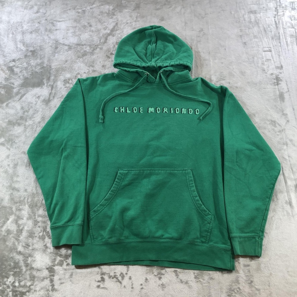 Chloe Moriondo Hoodie Sweatshirt Mens Medium Green Graphic Pullover Band